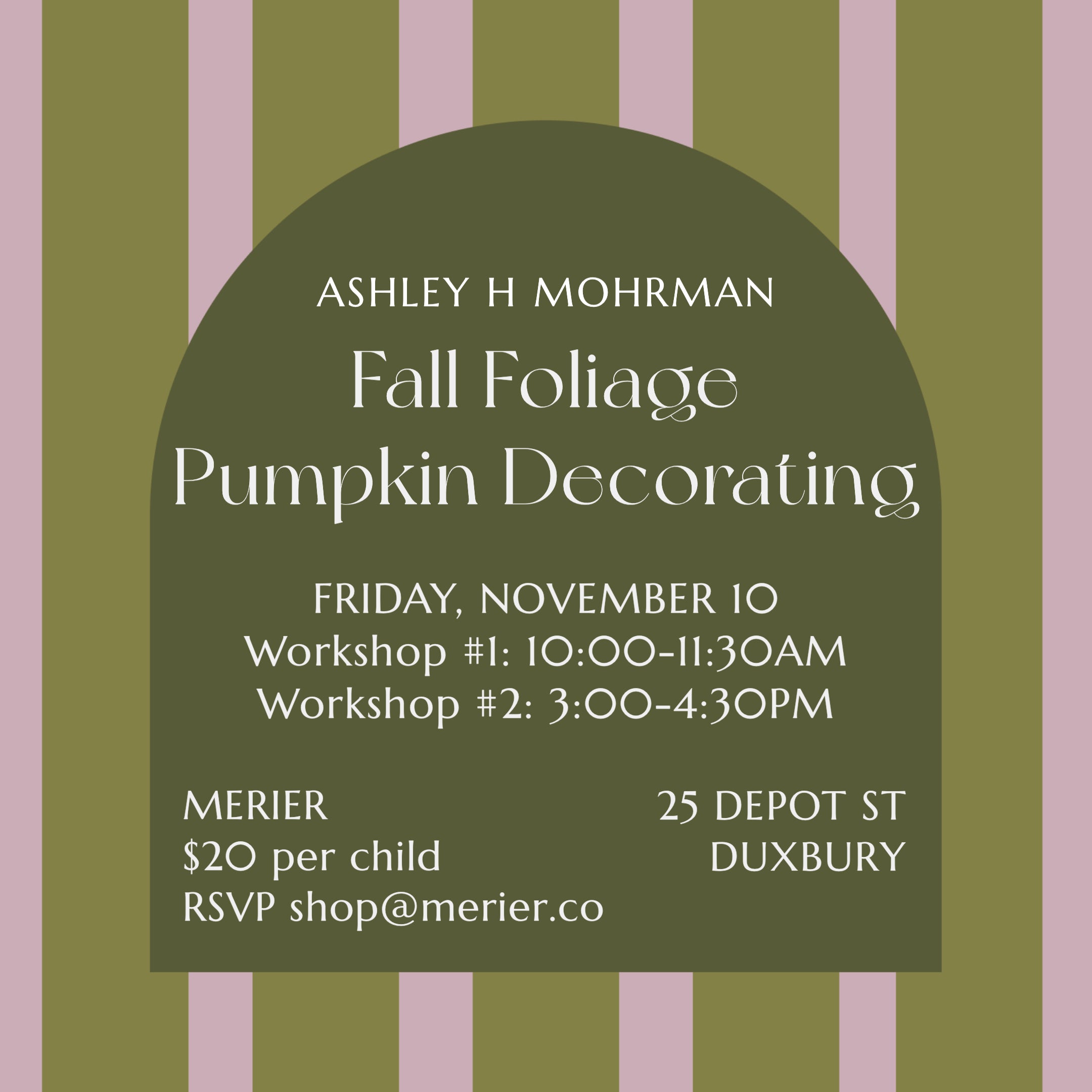 Fall Foliage Pumpkin Workshop