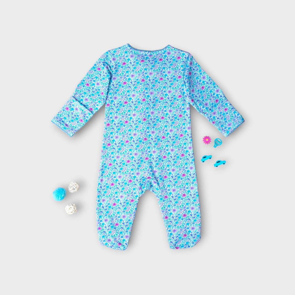Heritage Footie | Ditsy Blue