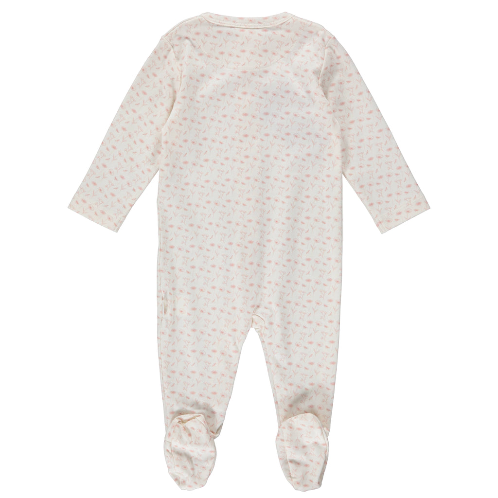 Zipper Baby Footie Onesie - Flowers