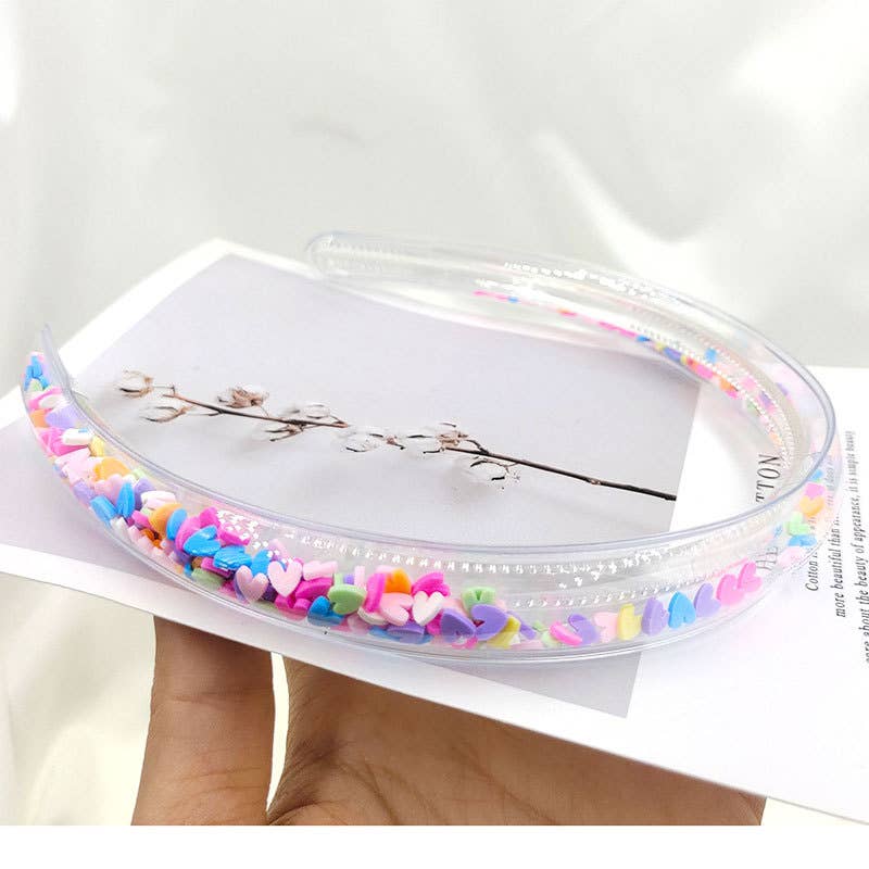 Sequin Hearts Headband