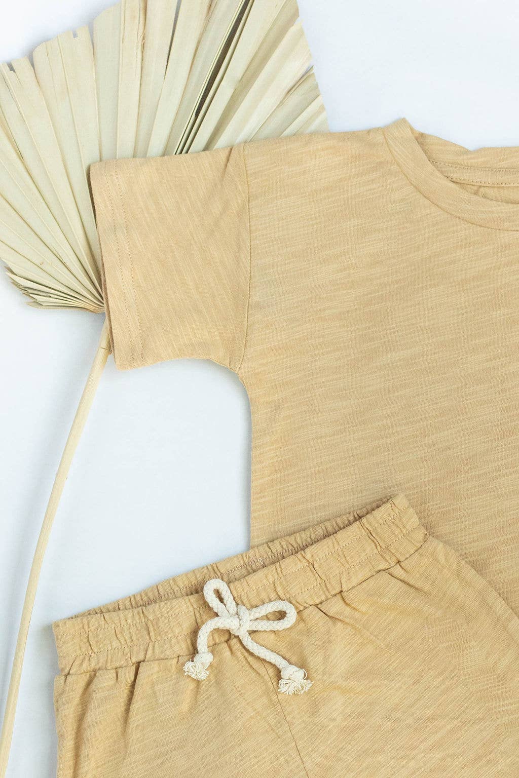 Organic Short Sleeve Kids Lounge Set - Copper