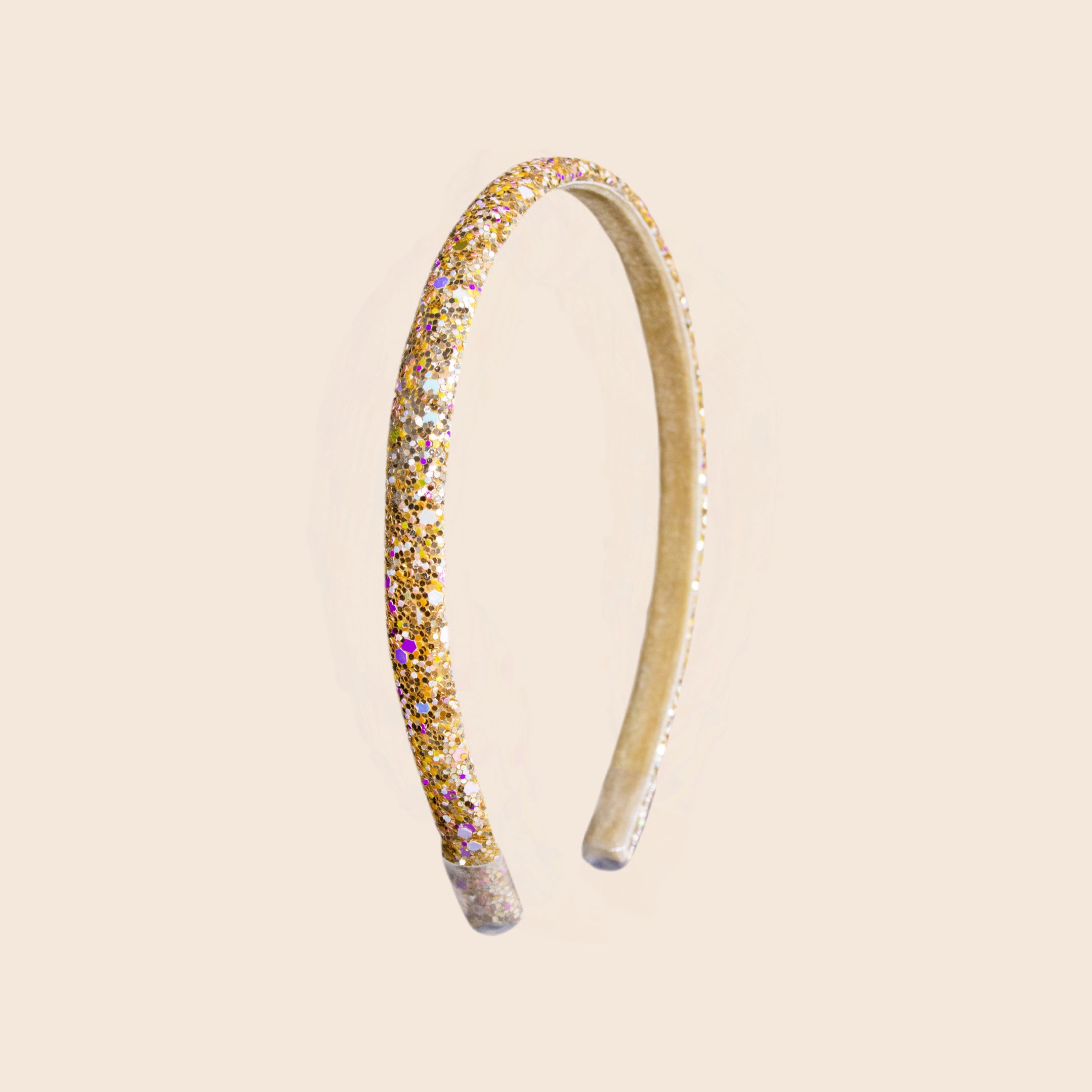 Thin Glitter Headband | Gold