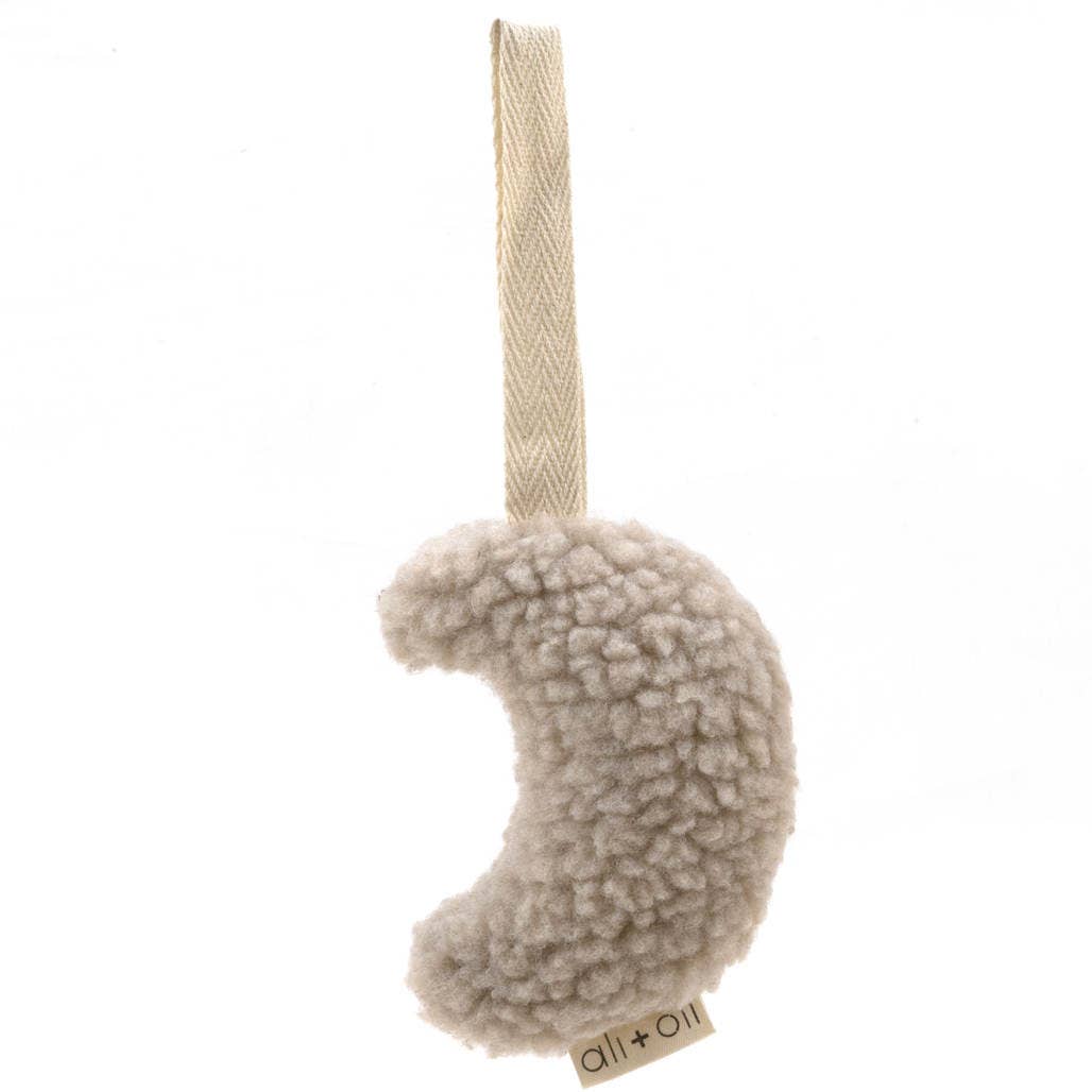 Plush Moon Pacifier Holder | Sand