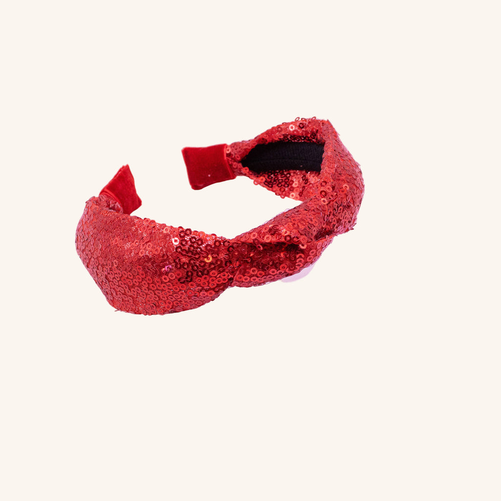 Knot Headband - Sequin | Red