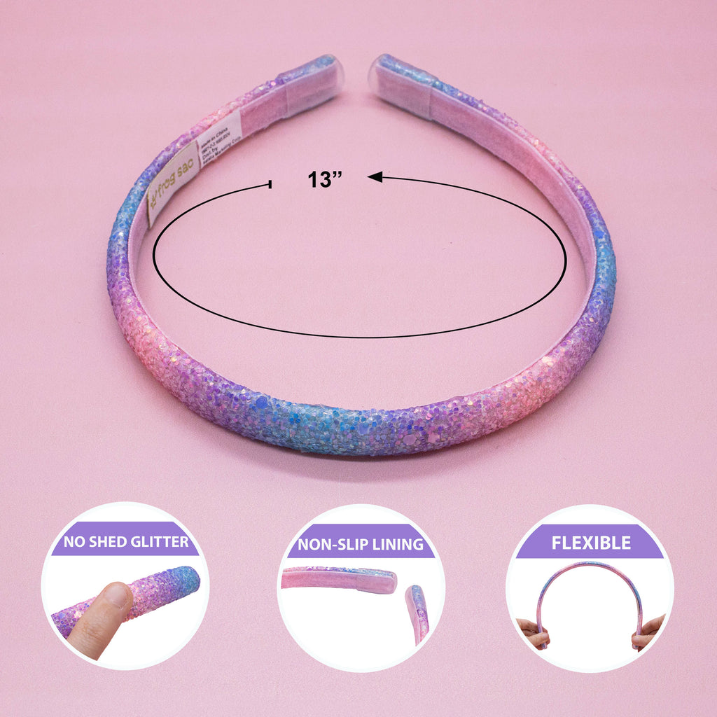 Thin Glitter Headband | Pink
