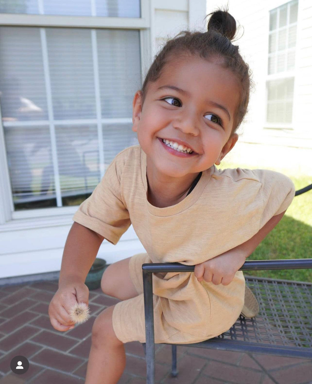 Organic Short Sleeve Kids Lounge Set - Copper