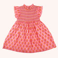 Girls Smocked Dress - Sunset