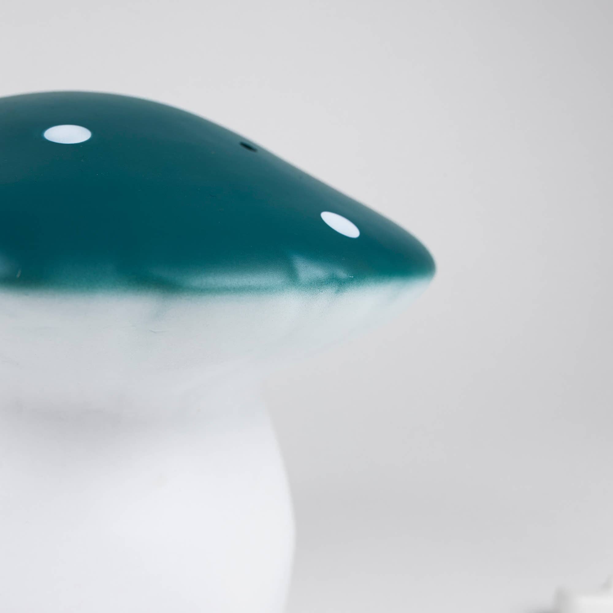 Medium Natural Teal Mushroom w/ Plug