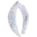 Knot Headband - Sequin | White