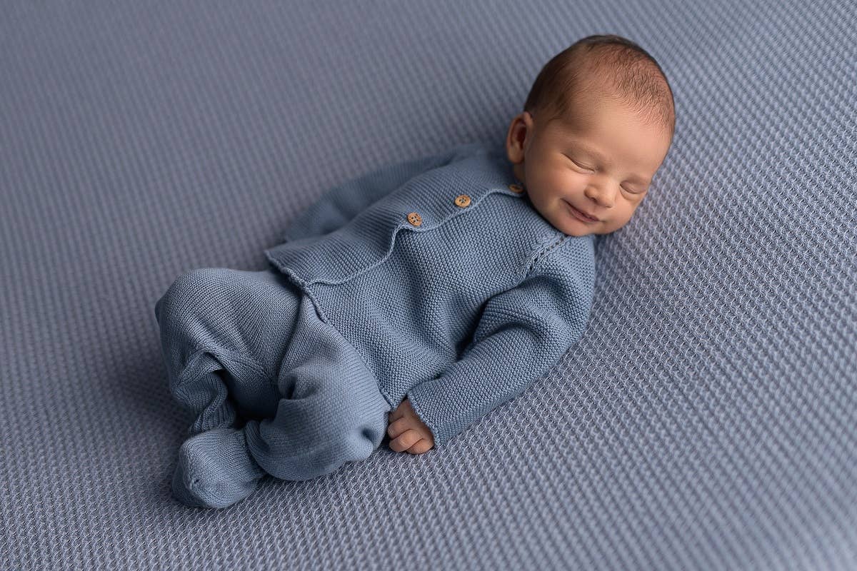 Baby Sweater and Pants Set in Jeans