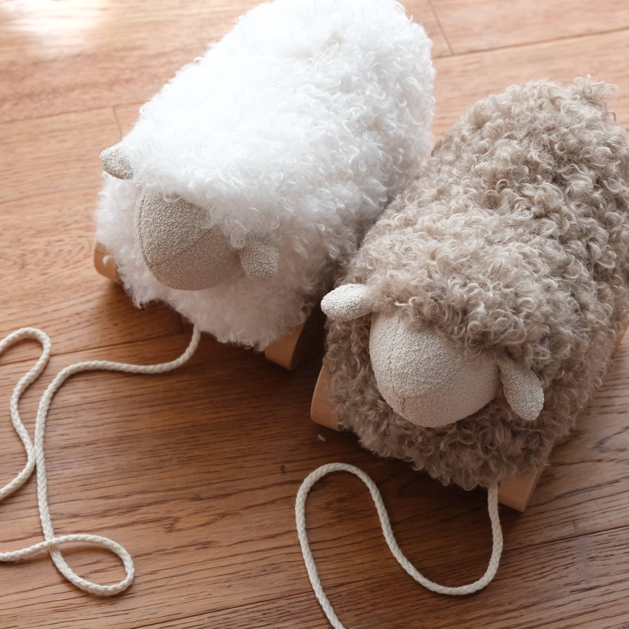 Button Pull-along Sheep | Taupe