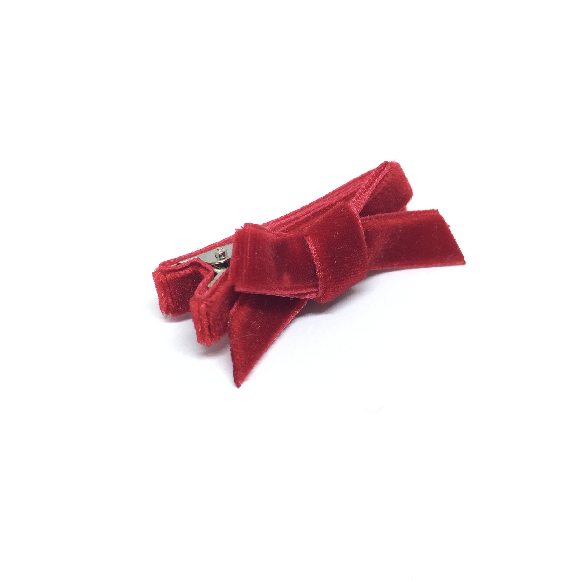 Red Velvet Mini Hair Bow