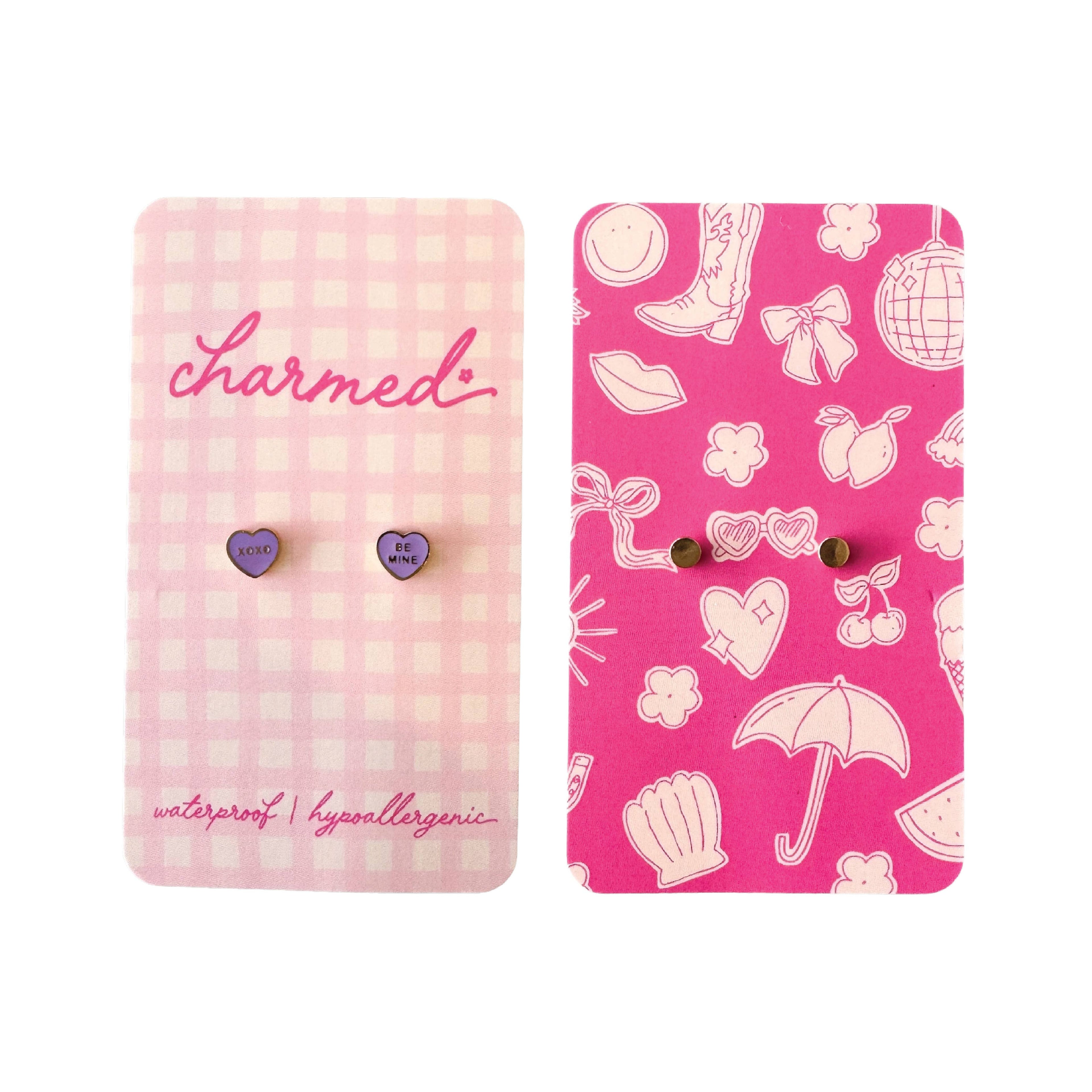 Conversation Hearts Earrings | Hypoallergenic & Screw-Back