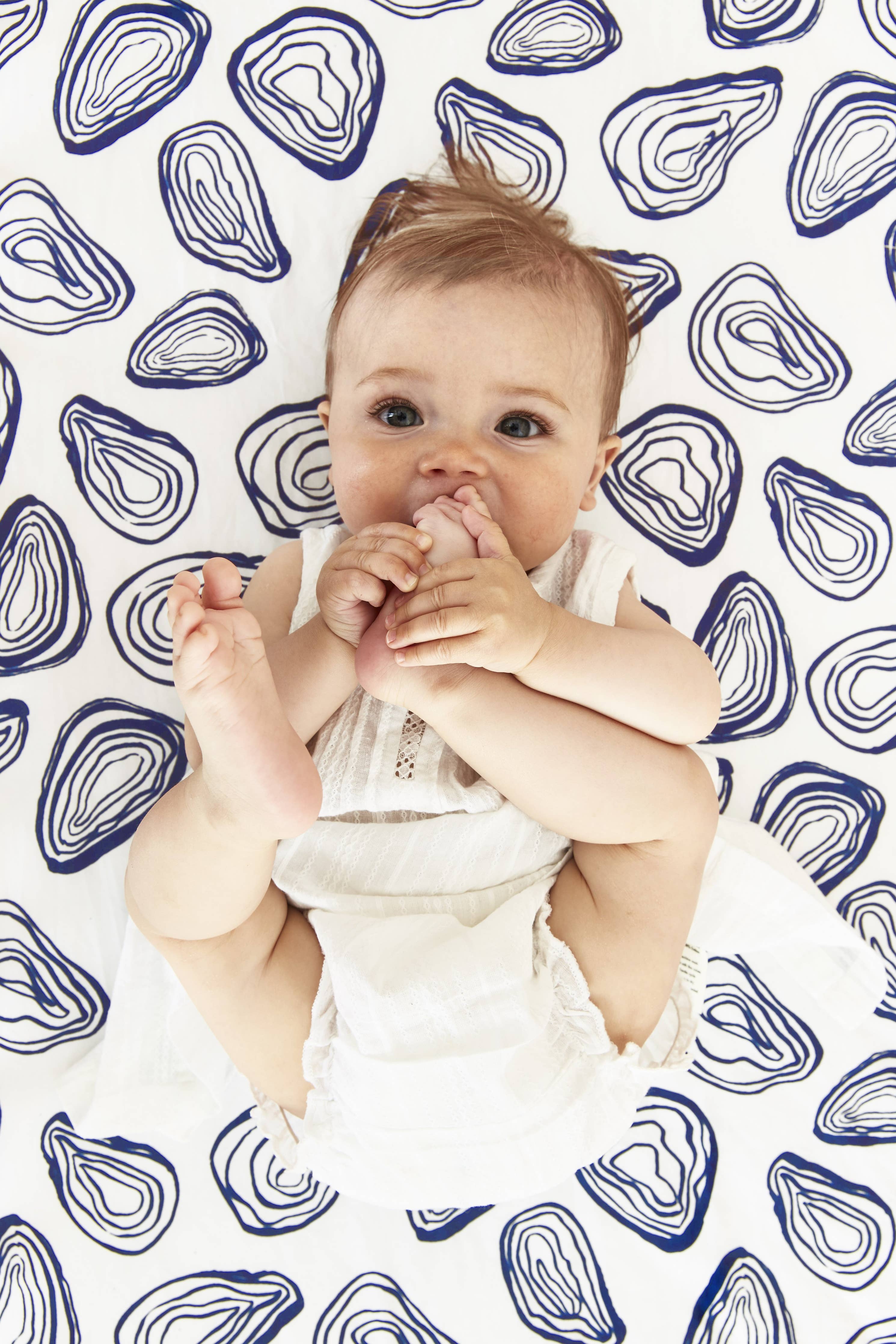 Crib Sheet - Oyster | Denim