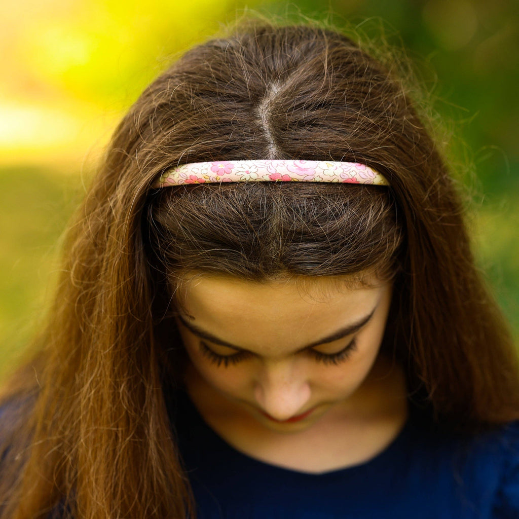 Thin Floral Headband - Purple