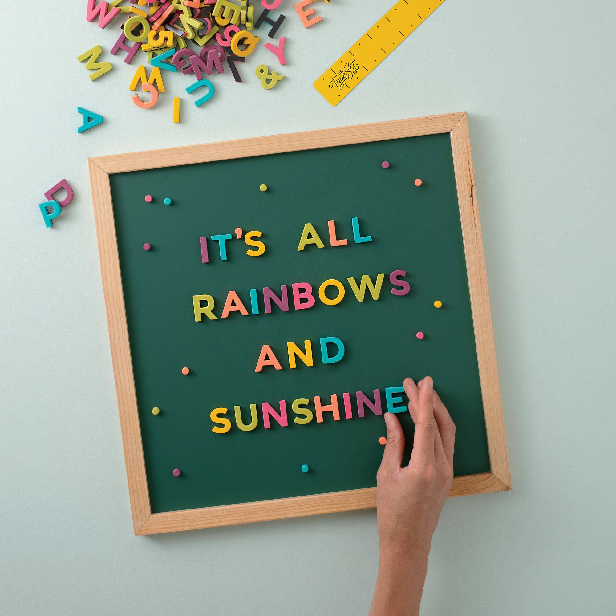Rainbow 200pcs 1-inch Magnetic Letters: Rainbow Pop