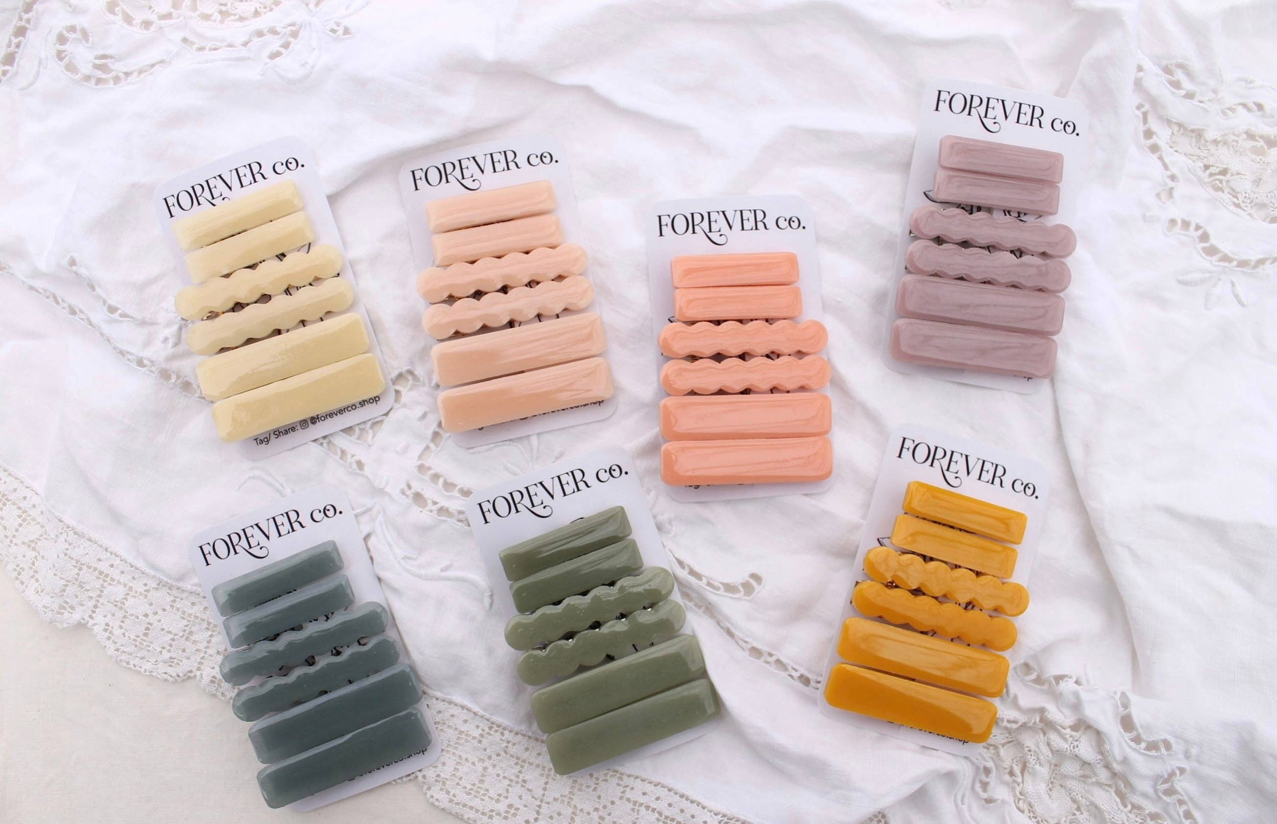 Mini Hair Clips - Sage