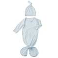 Bamboo Knotted Baby Gown & Beanie | Blue