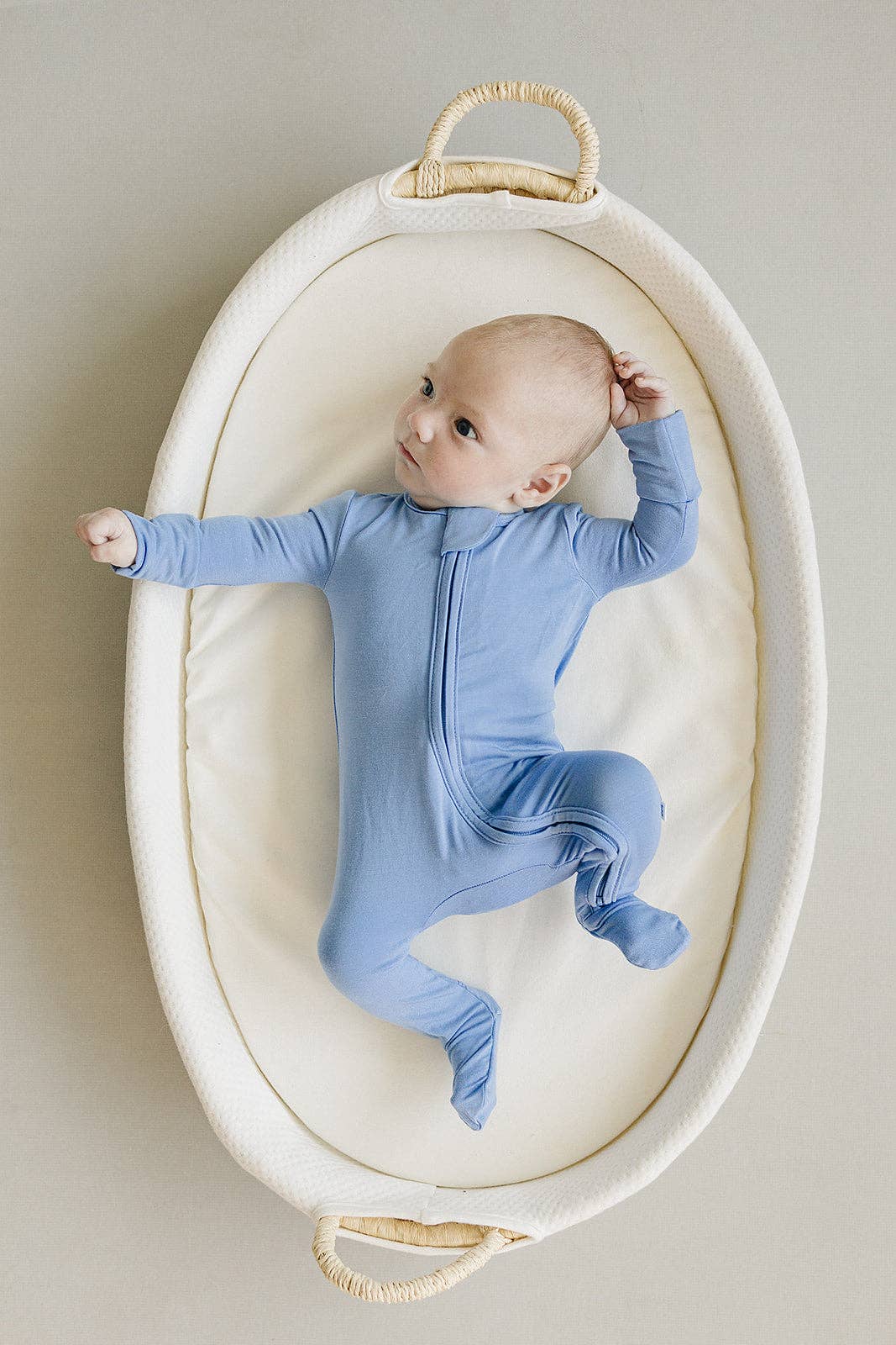 Zip Footie | Hydrangea Blue