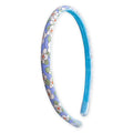 Thin Floral Headband - Light Blue