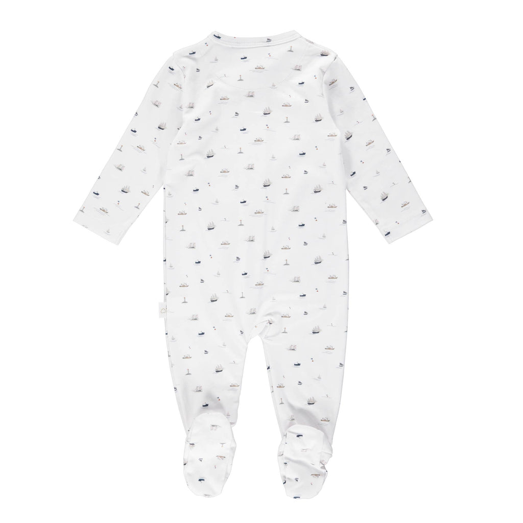Zipper Baby Footie Onesie - Sailboats