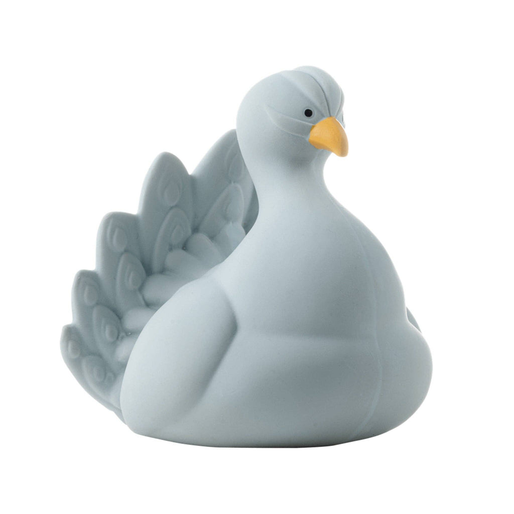 Natural rubber Bathtoy Peacock - Light Blue