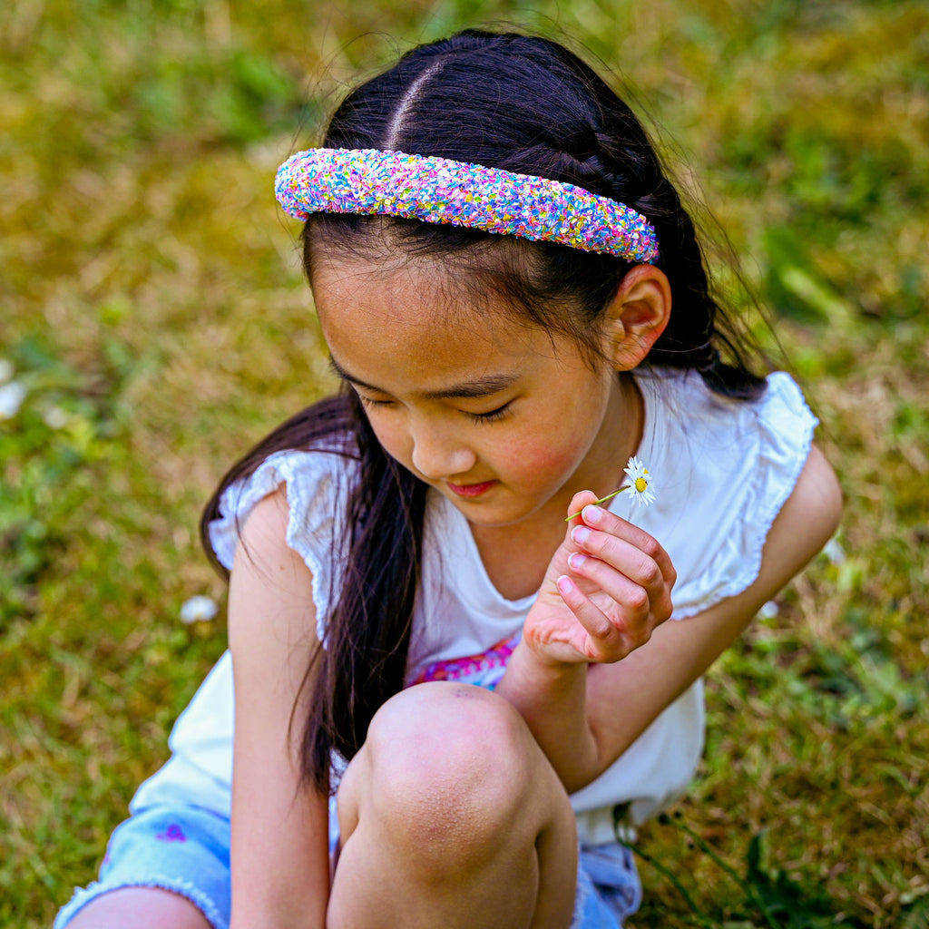 Padded Headband - Chunky Sequin | Purple