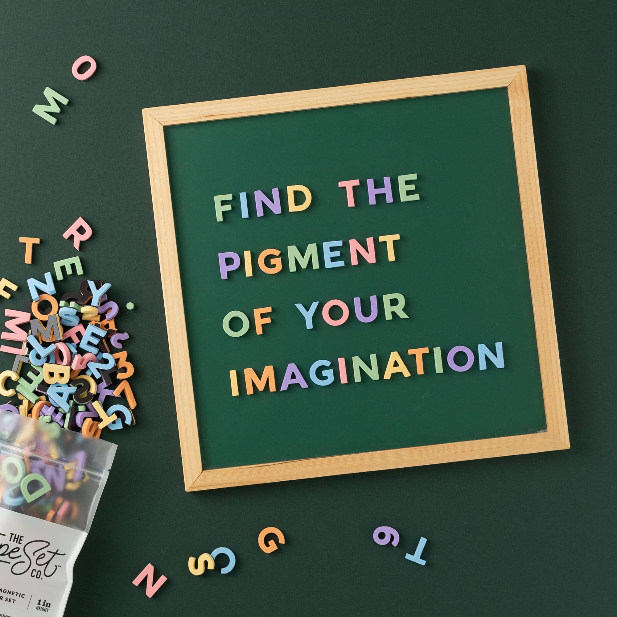 Rainbow 200pcs 1-inch Magnetic Letters: Rainbow Pop