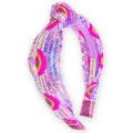 Rainbow Sequin Knot Headband - Purple