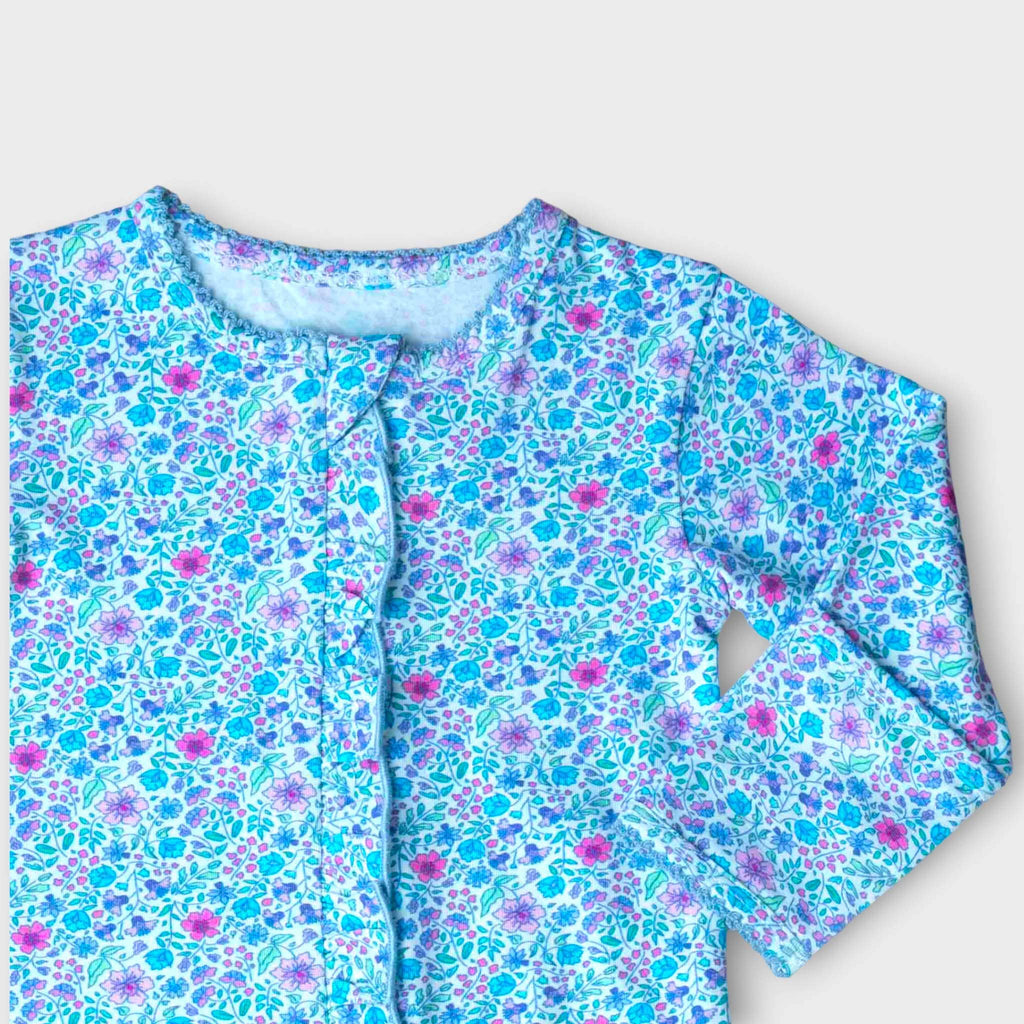 Heritage Footie | Ditsy Blue