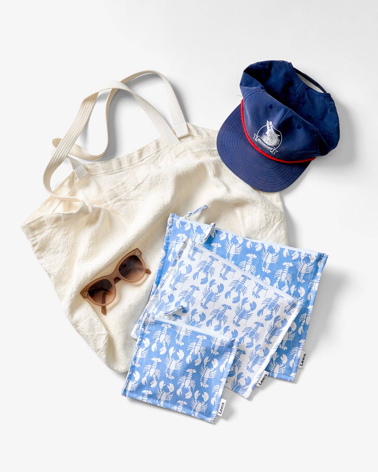 Zip Pouch Set - Lobster | Pacific