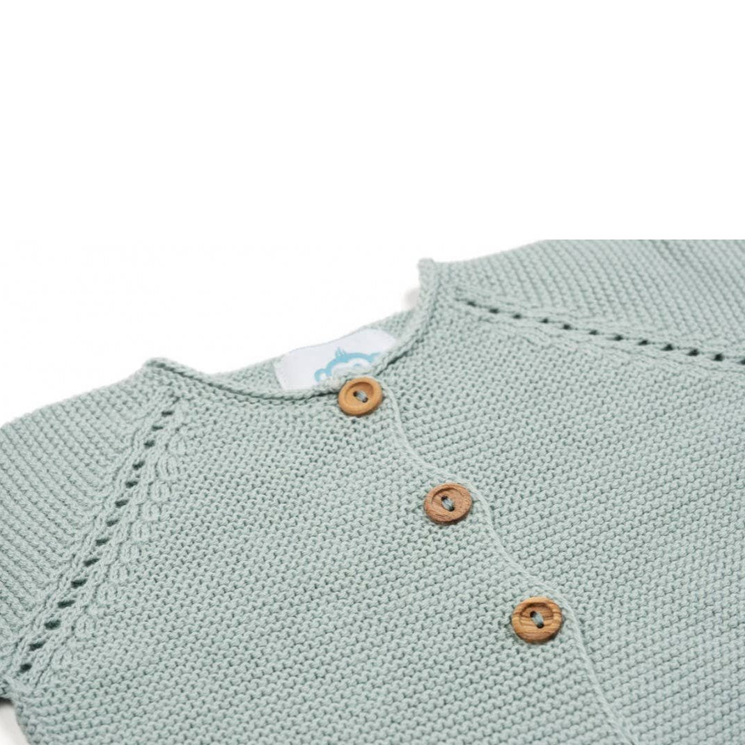 Baby Sweater and Pants Set in Mint