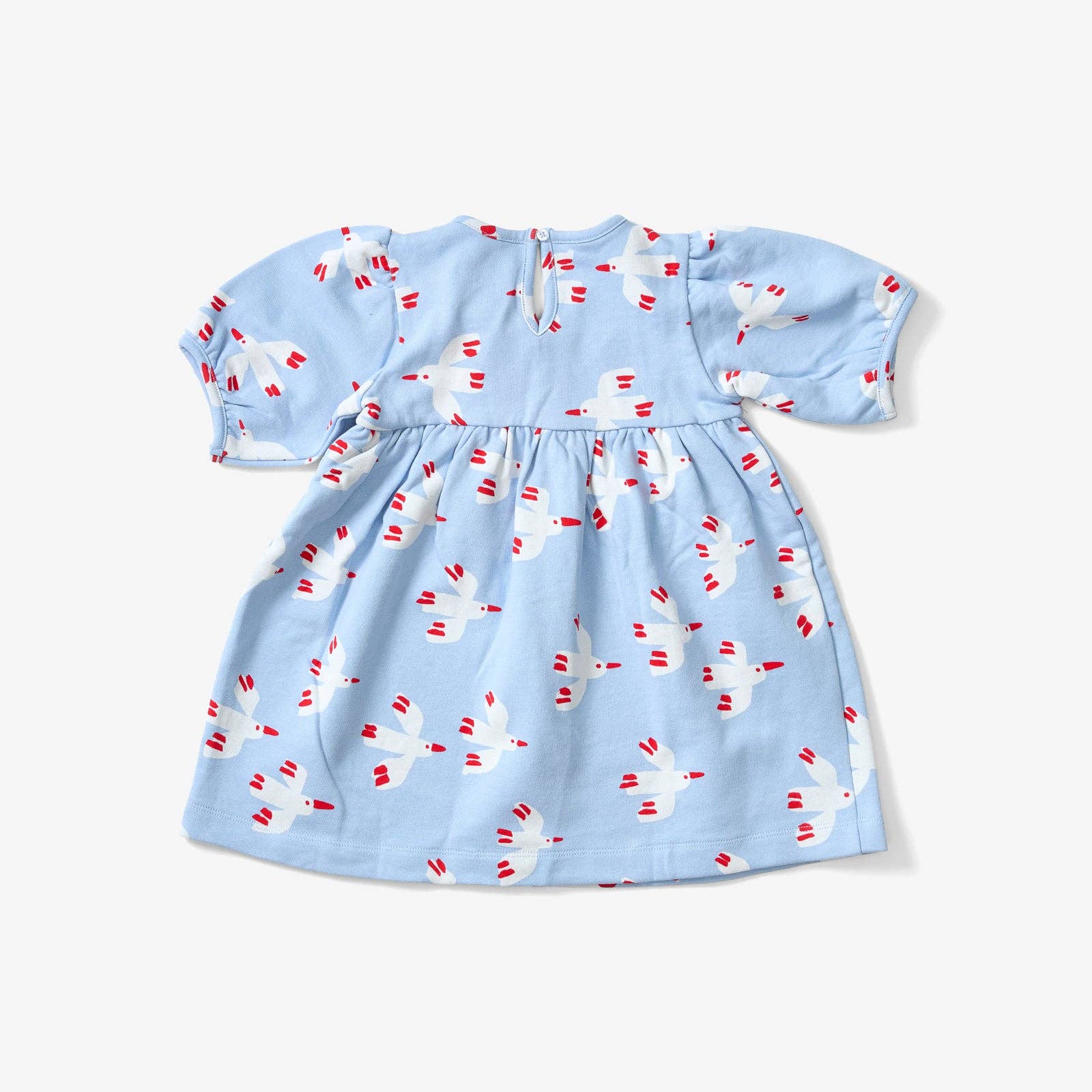 Balloon Sleeve Dress - Bird | Sky