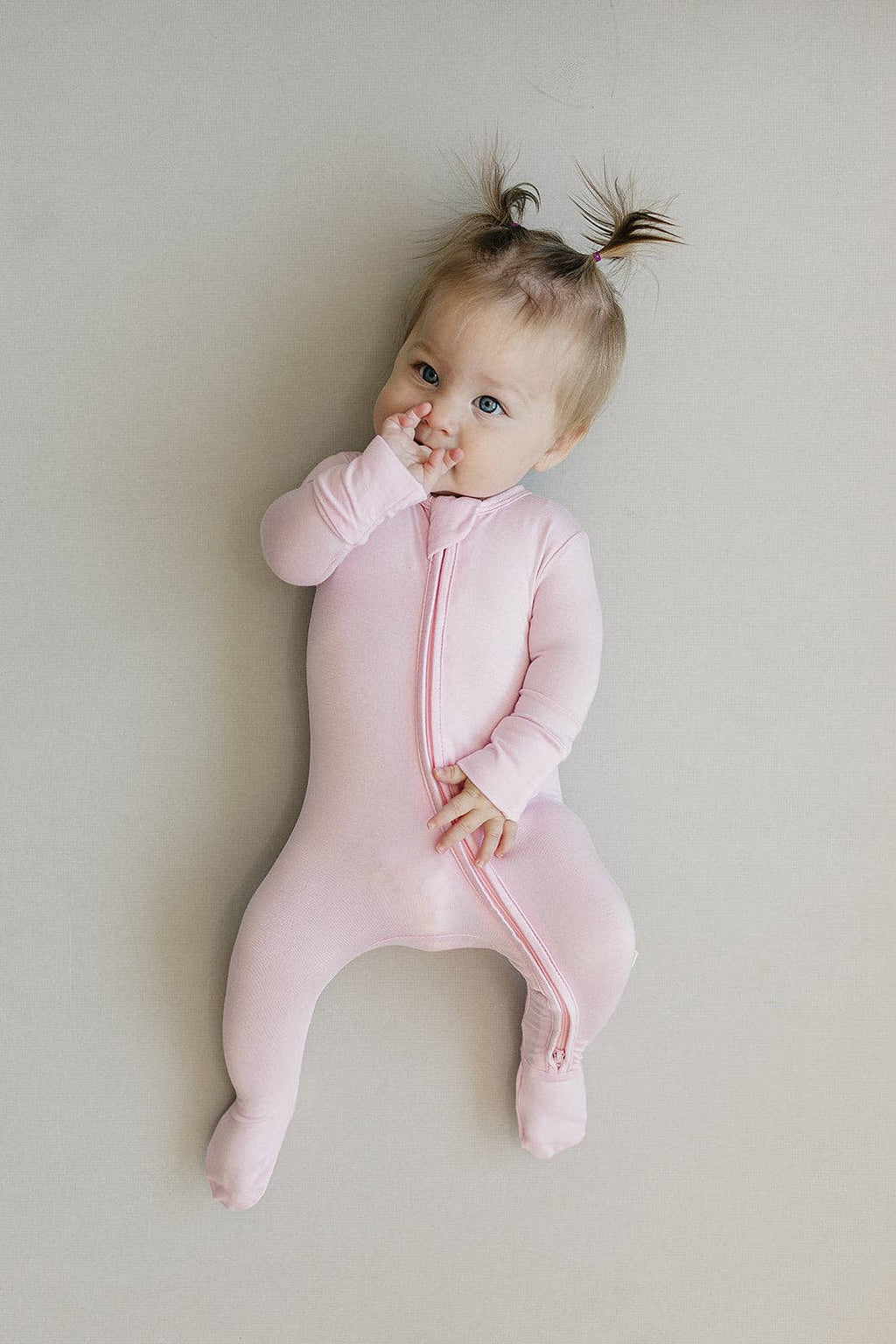 Zip Footie | Fog Grey