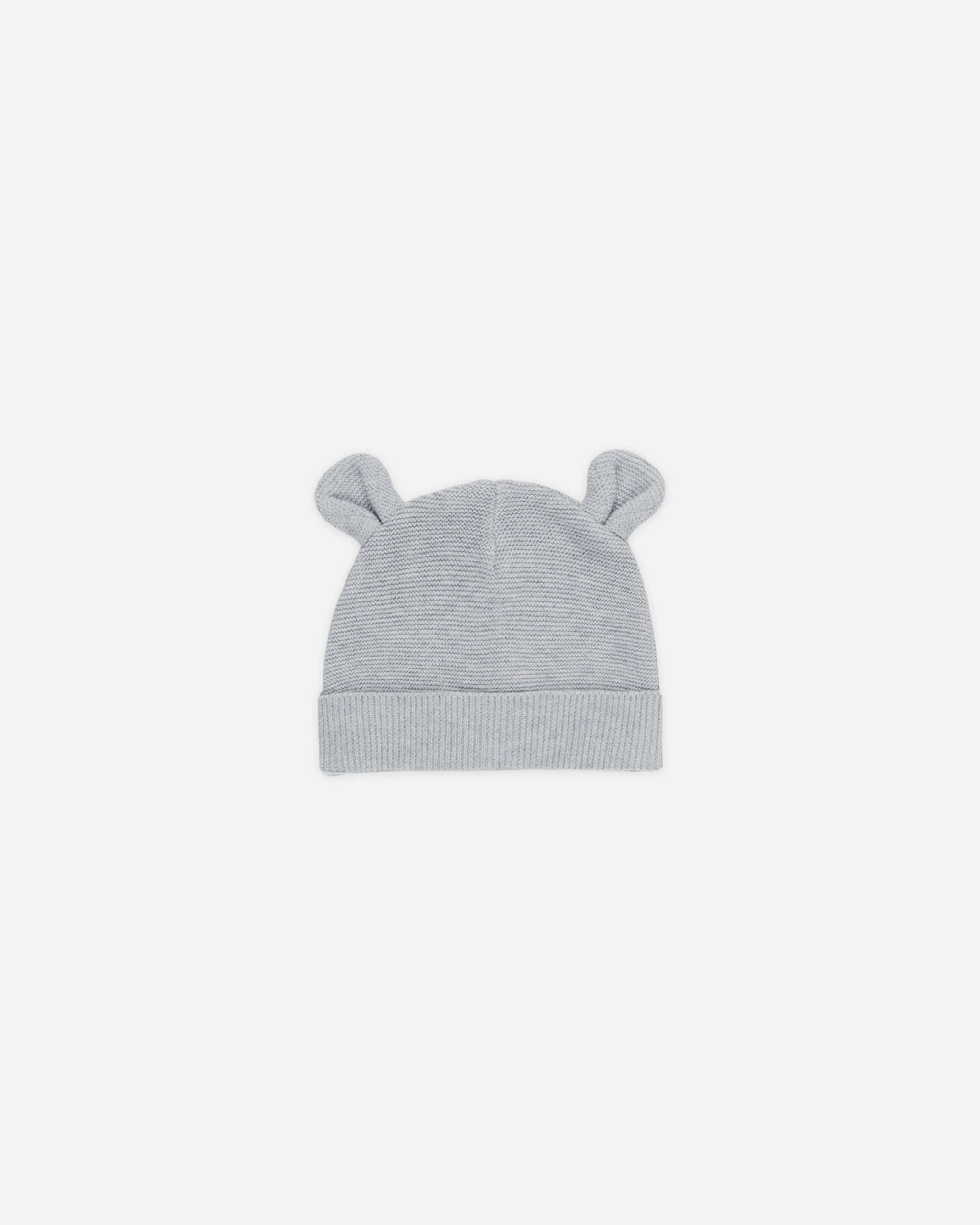 Baby Bear Beanie | Heathered Dusty Blue
