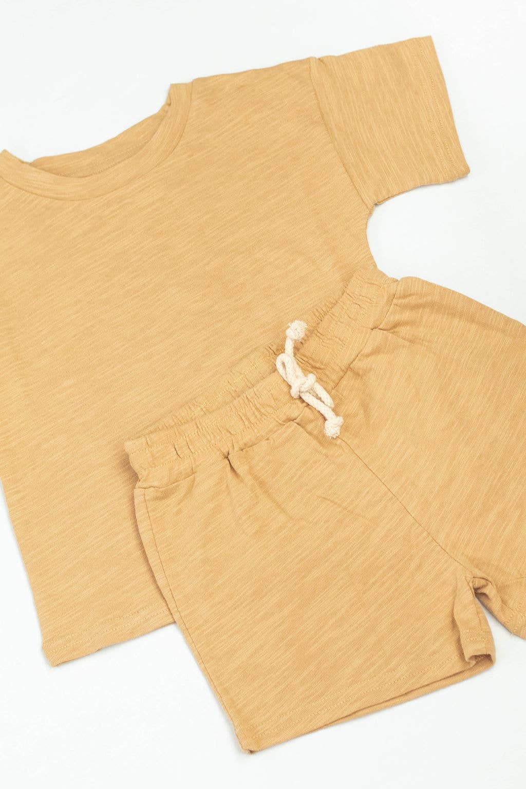 Organic Short Sleeve Kids Lounge Set - Copper