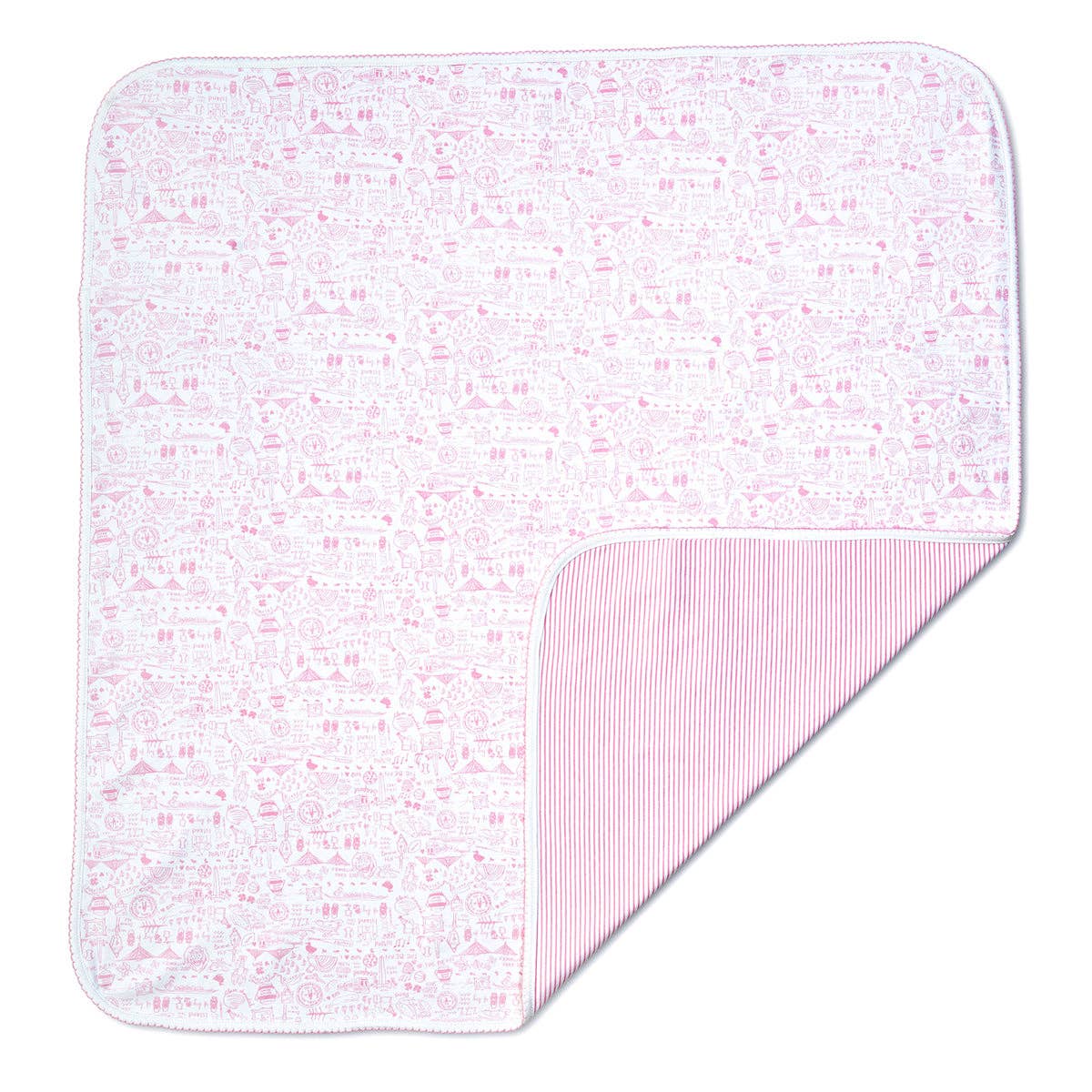 Boston Baby Blanket - Strawberry Ice Cream Pink
