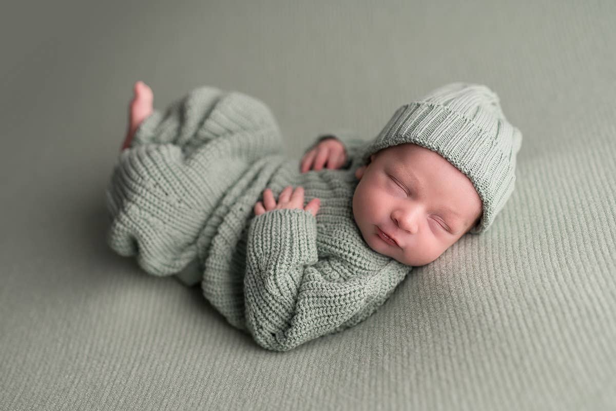 Organic Baby Hat in Mint