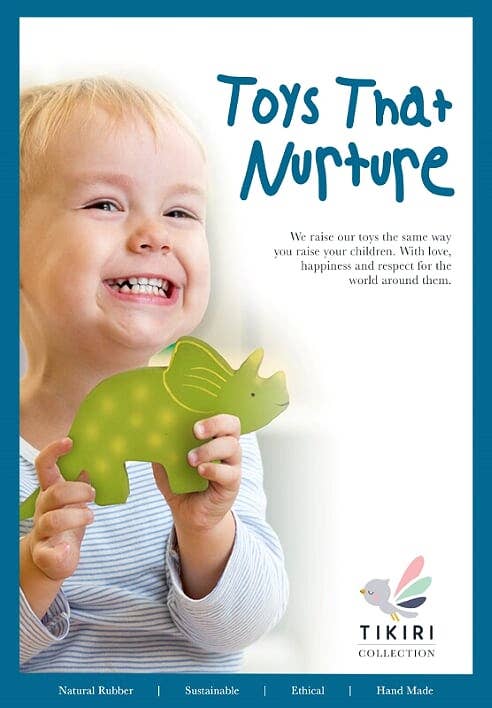 Baby Triceratops (Trice) Natural Organic Rubber Toy