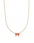 Necklace - Sadie Bow Red