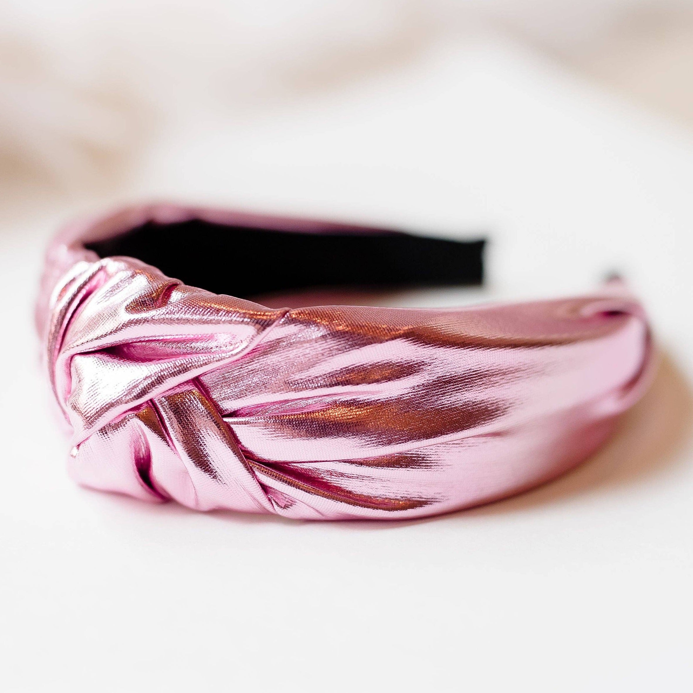 Lamé Knot Headband - Pink