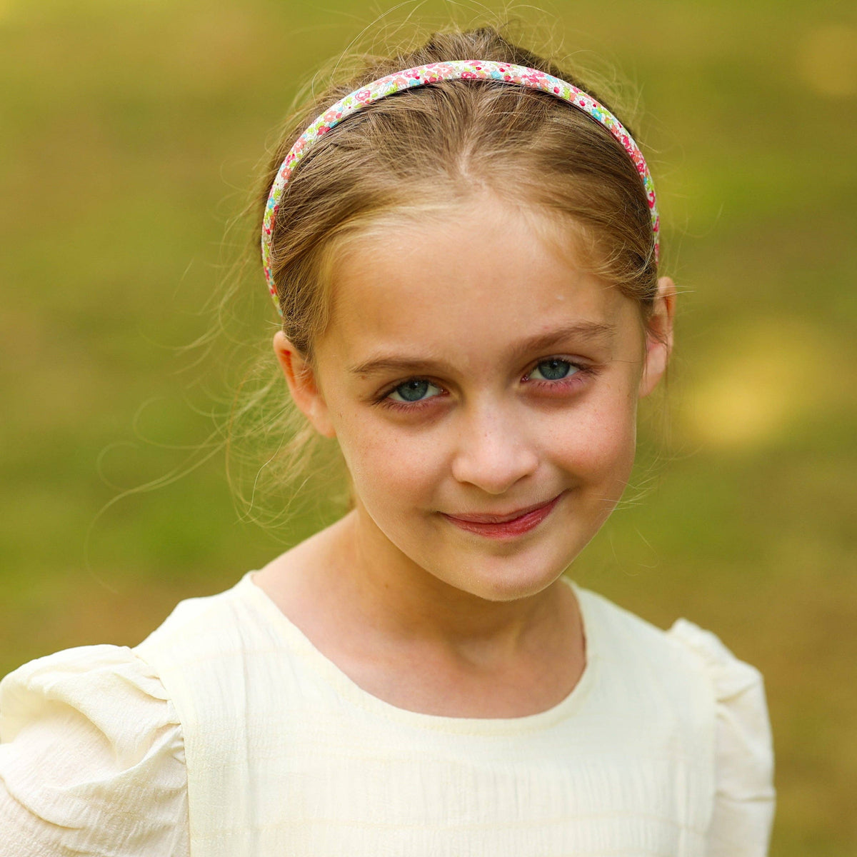 Thin Floral Headband - Purple