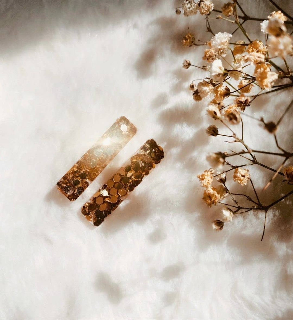 Mini Hair Clips - Gold