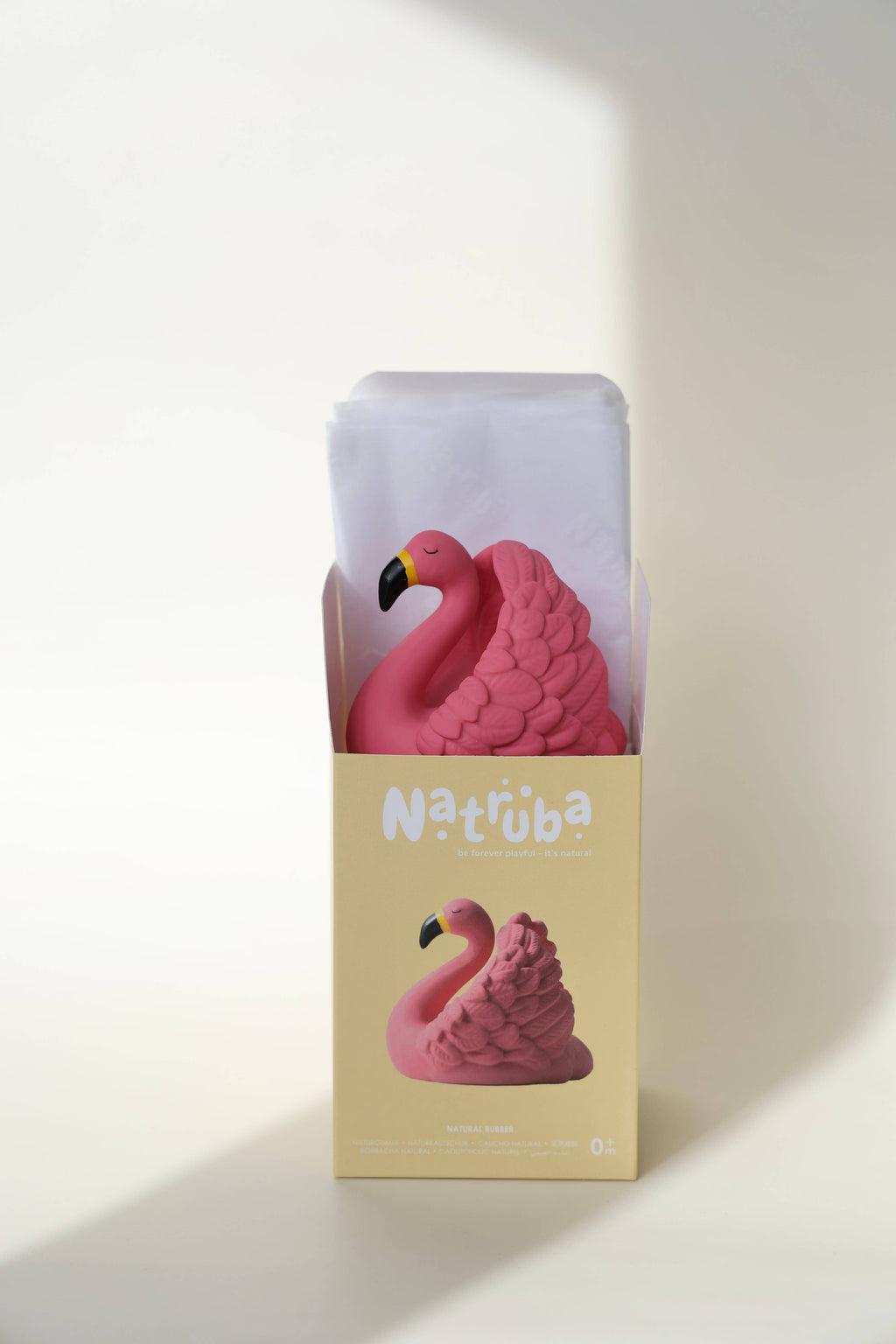Natural rubber Bathtoy Flamingo - Pink