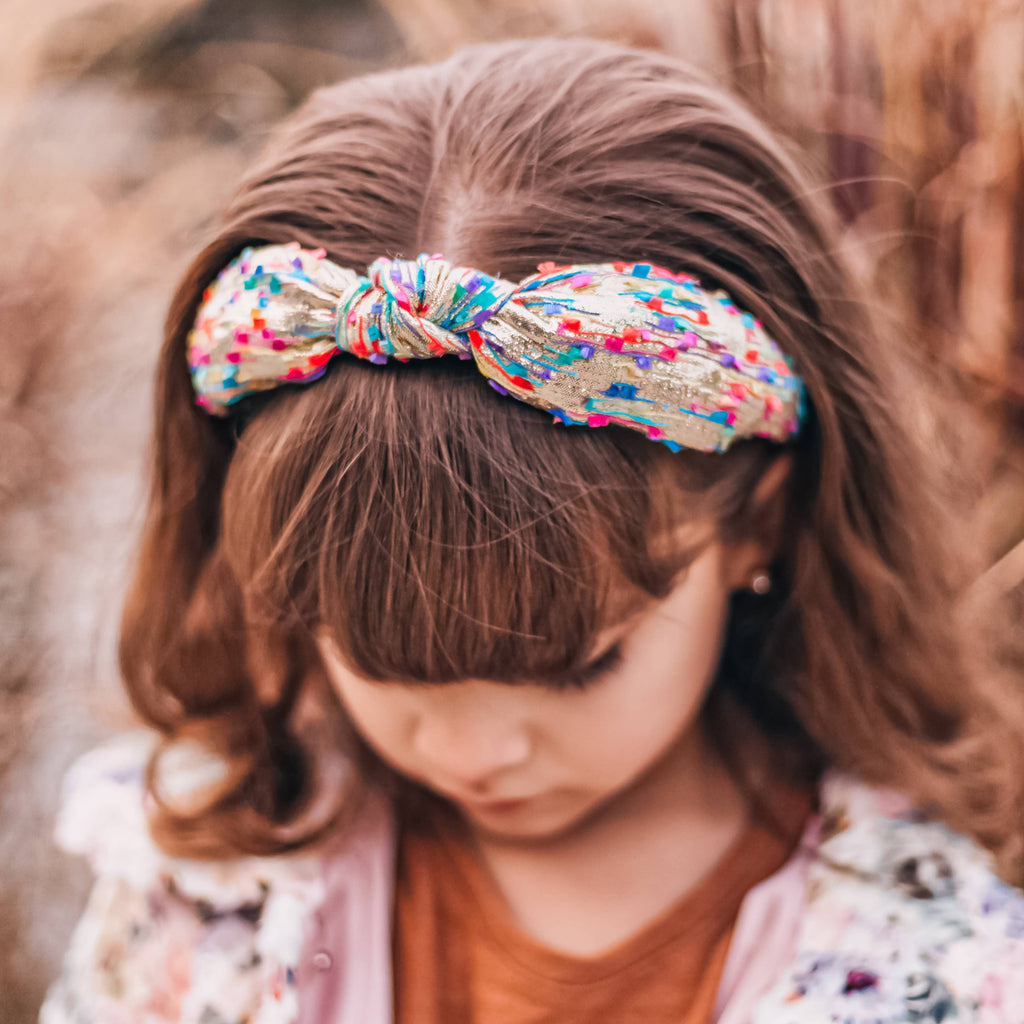Knot Headband | Confetti Gold