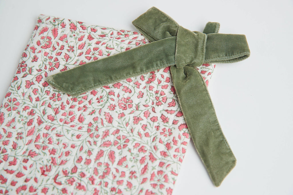 Sage Floral Quilted Stocking