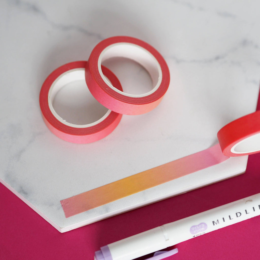 Warm Pink Ombre Gradient Washi Tape