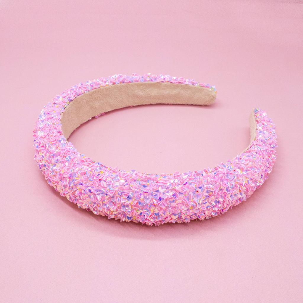 Chunky Sequin Headband - Pink