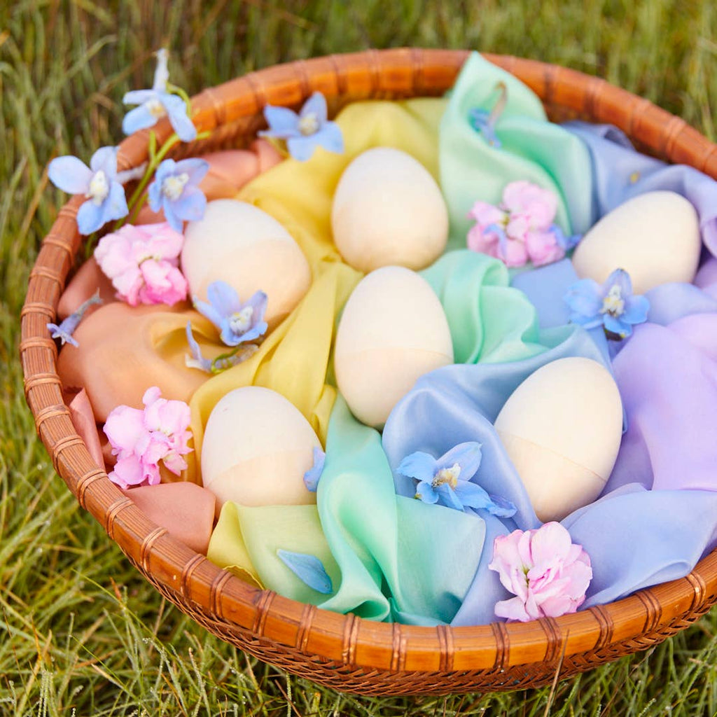 Soft Rainbow Playsilk - Eco Friendly Easter Basket Grass