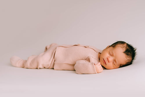 Baby Sweater and Pants Set in Pink